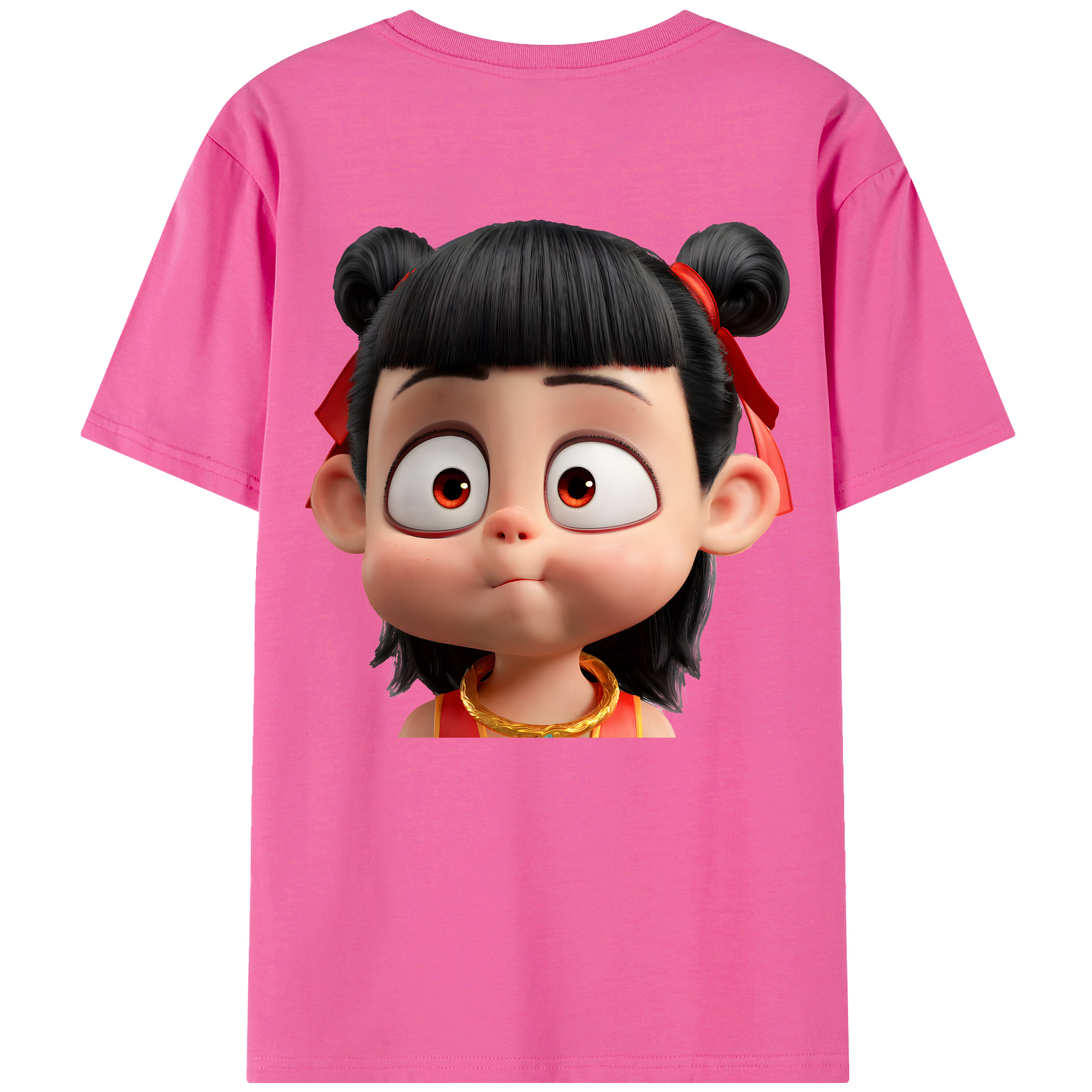 （画像用） Ne Zha 2 ナタ 魔童の大暴れ レディース半袖Tシャツ(バックプリント)